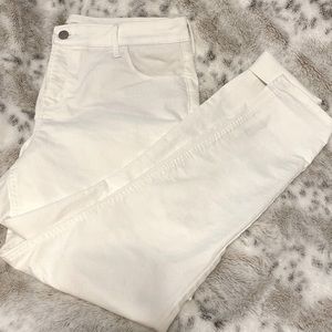White Super Skinny Mid Rise Jeans